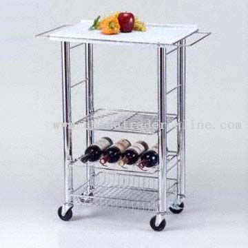 Mobile Kitchen Cart with Casters from China